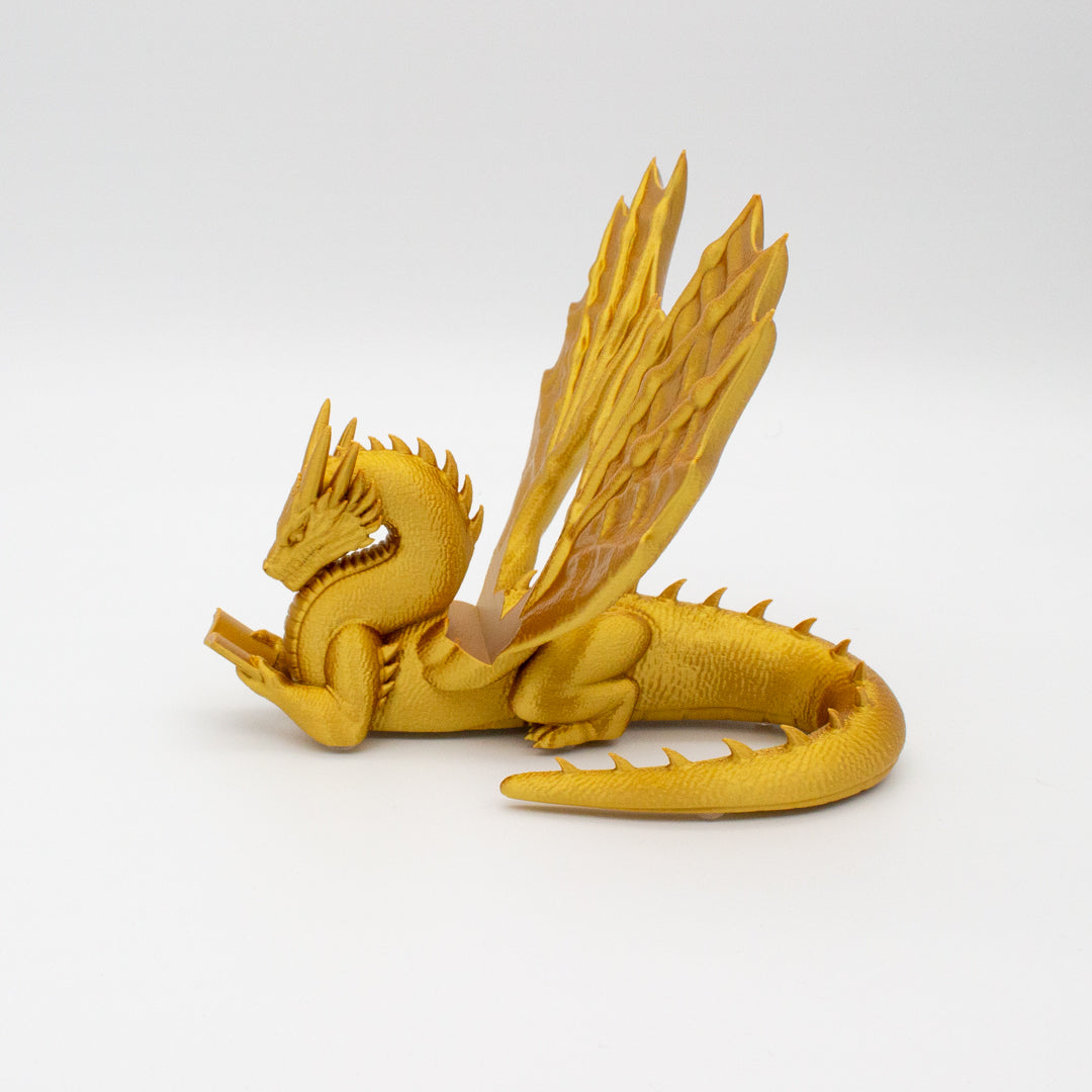 Dragón sujeta libros