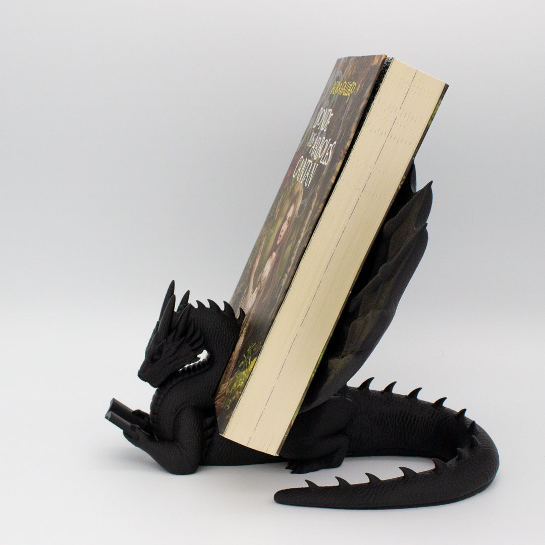 Dragón sujeta libros