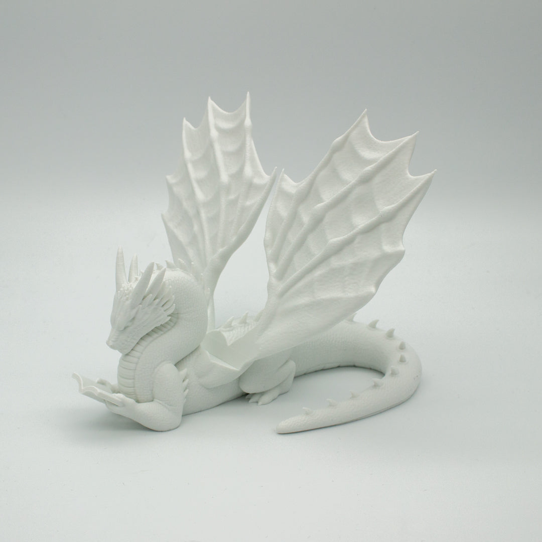 Dragón sujeta libros