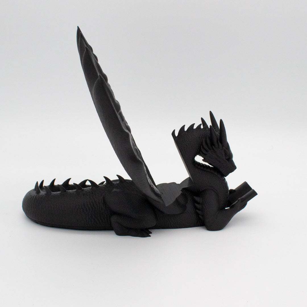 Dragón sujeta libros